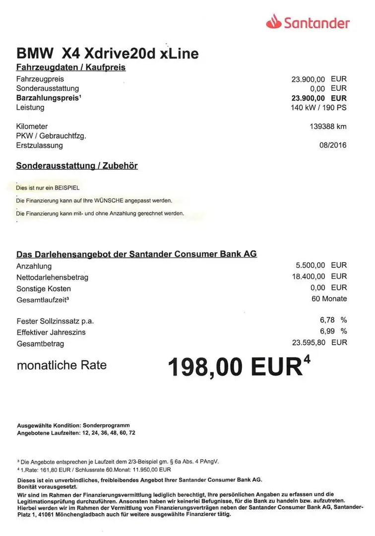 BMW X4 xDrive 20 d xLine AUT/Headup/XEN/Leder/Navi Schwarz - 2