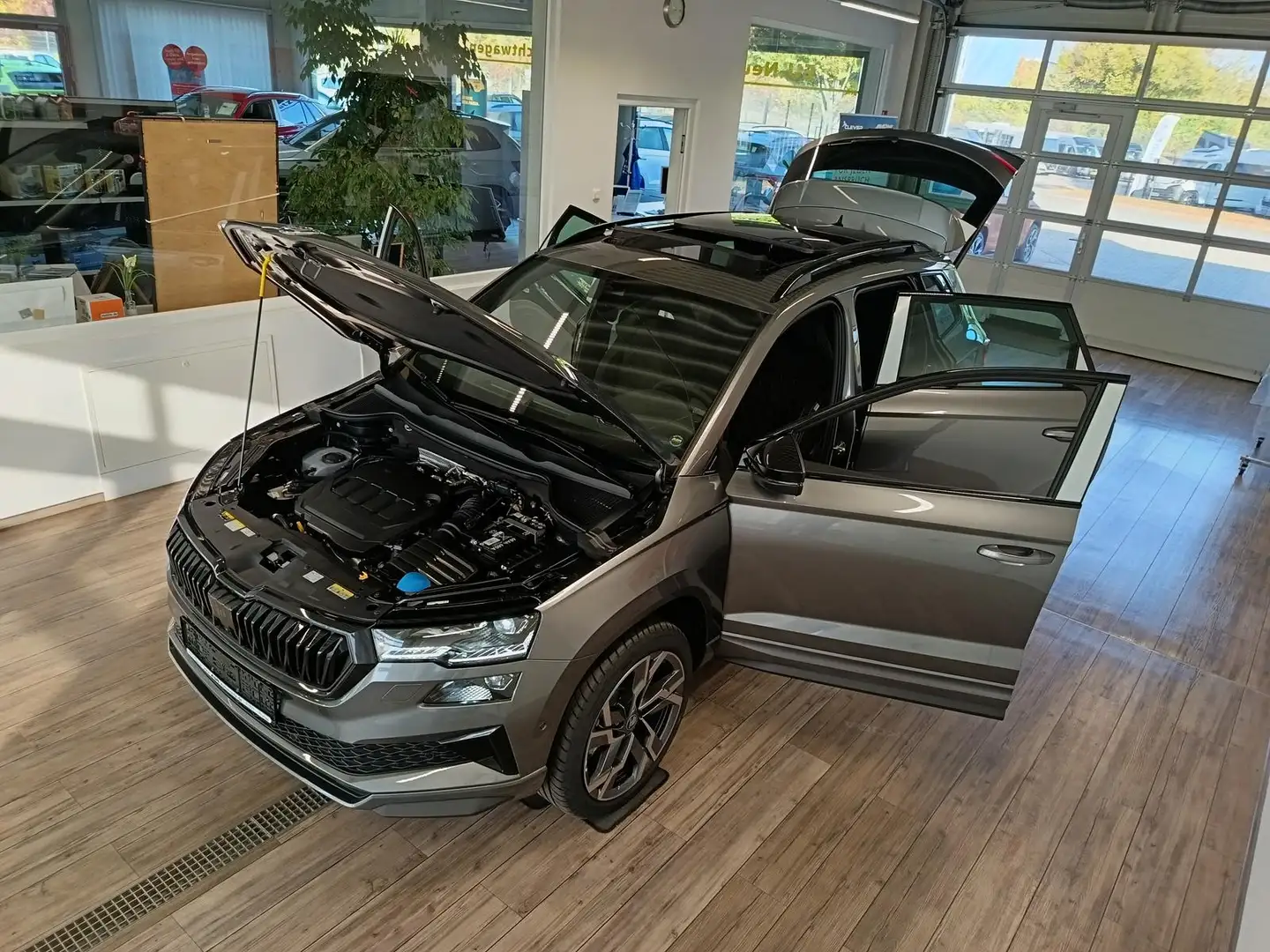 Skoda Karoq Sportline 2,0 TDI DSG 4x4*AHK*PSD*STD.HZG* Gris - 2