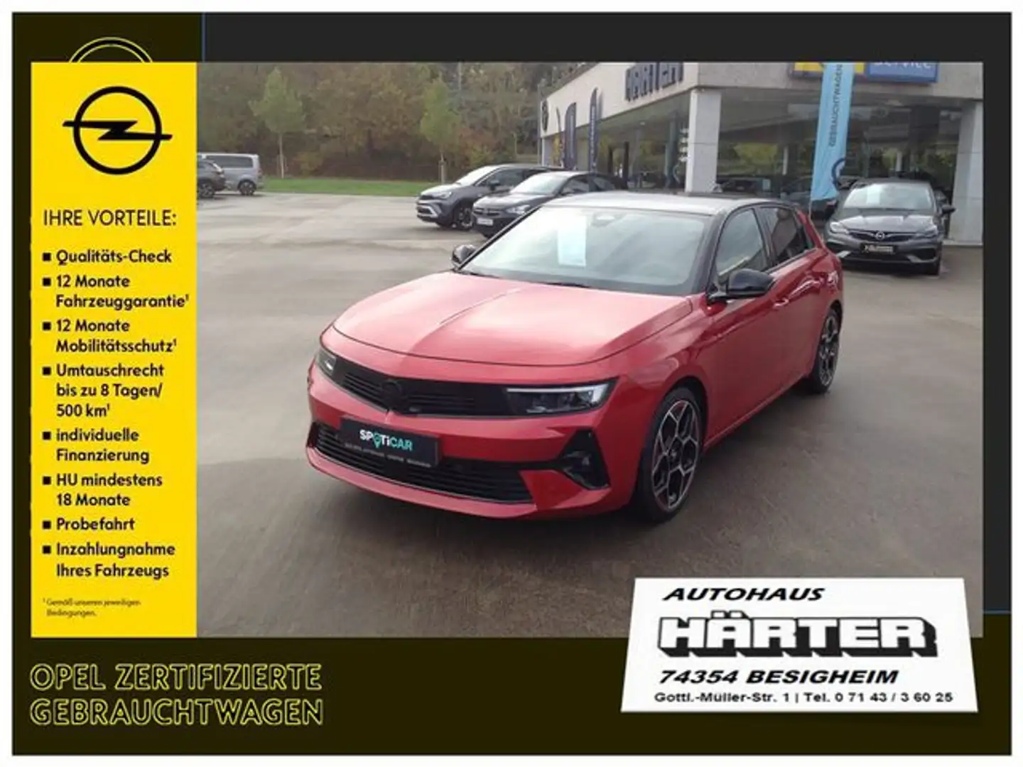 Opel Astra 1.6 Plug-In-Hybrid AT GS Line Red - 1