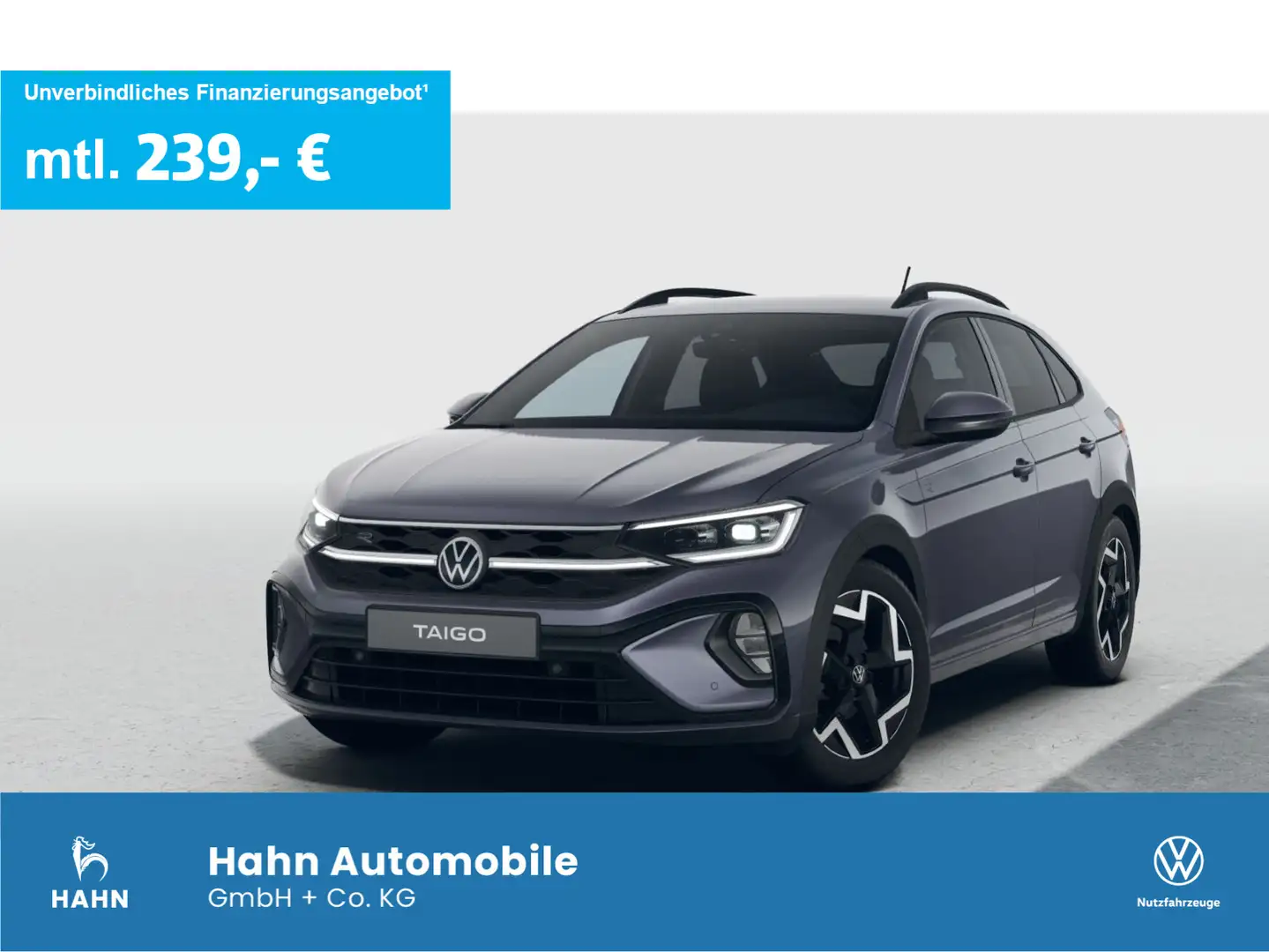 Volkswagen Taigo R-Line 1,0TSI 85kW DSG AHK NAVI RFK KLIMA Grau - 1