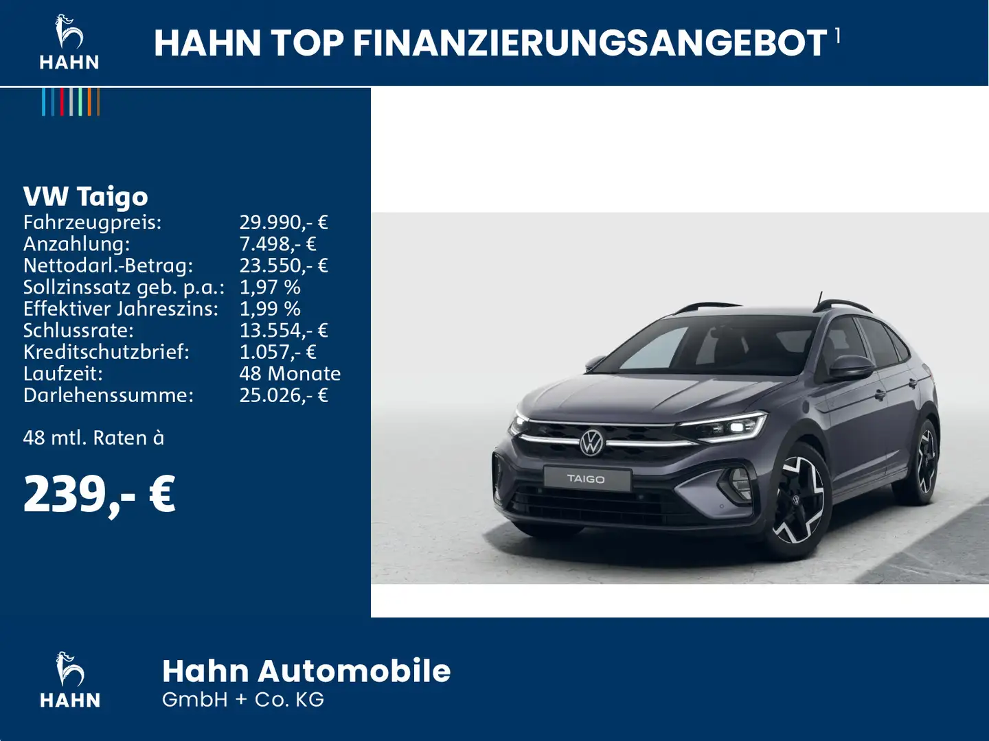 Volkswagen Taigo R-Line 1,0TSI 85kW DSG AHK NAVI RFK KLIMA Grau - 2