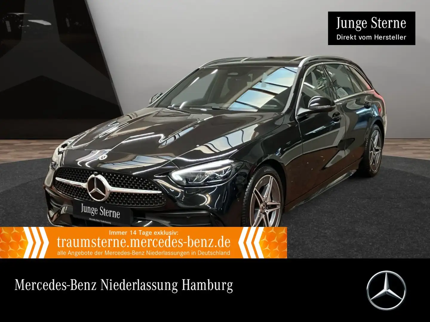 Mercedes-Benz C 300 T 4M AMG+PANO+360+LED+STHZG+TOTW+KEYLESS+9G Schwarz - 1