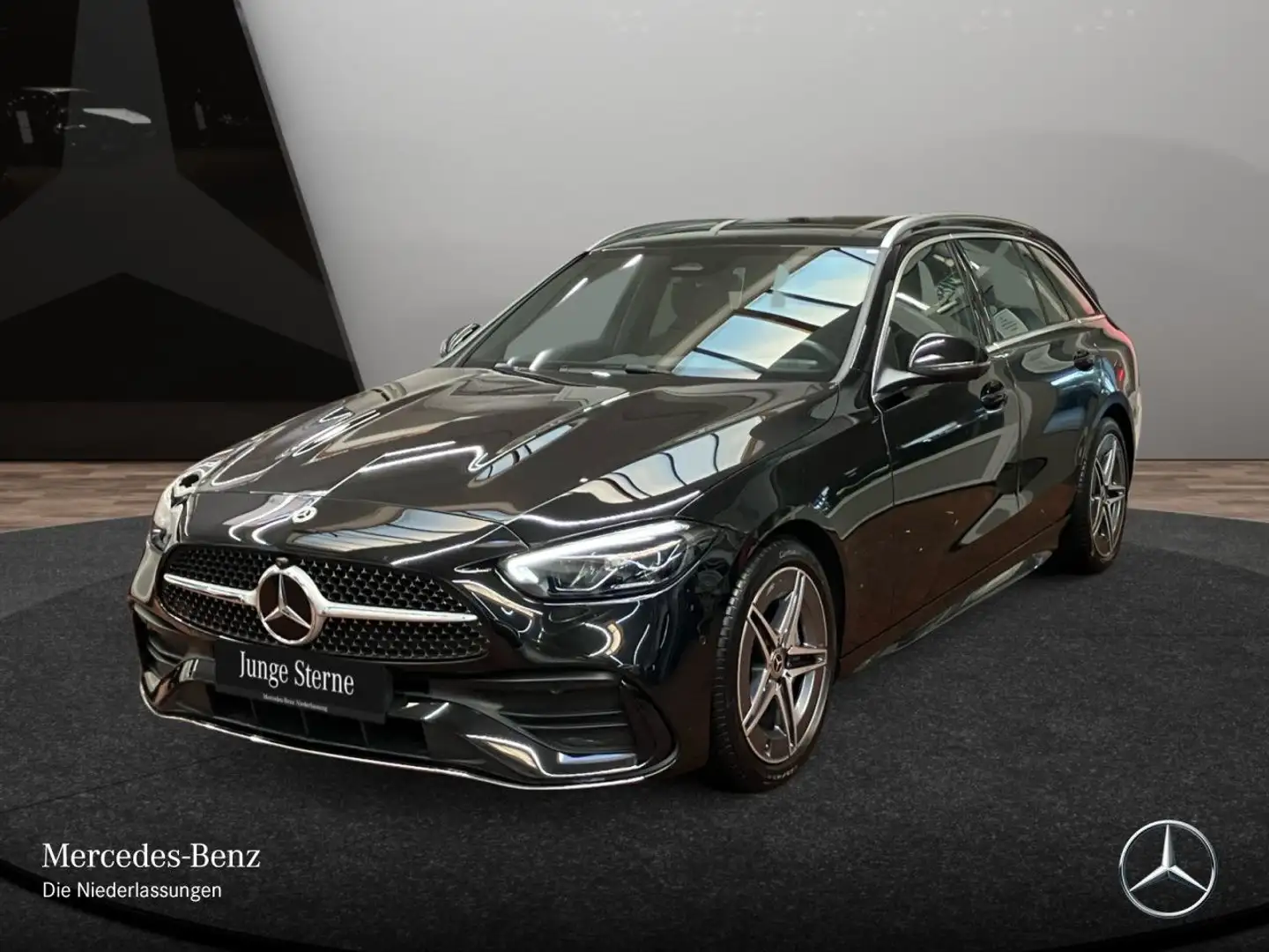 Mercedes-Benz C 300 T 4M AMG+PANO+360+LED+STHZG+TOTW+KEYLESS+9G Schwarz - 2