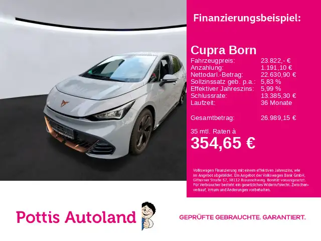 Cupra Born NAVI KAMERA PDC SITZHZG LED