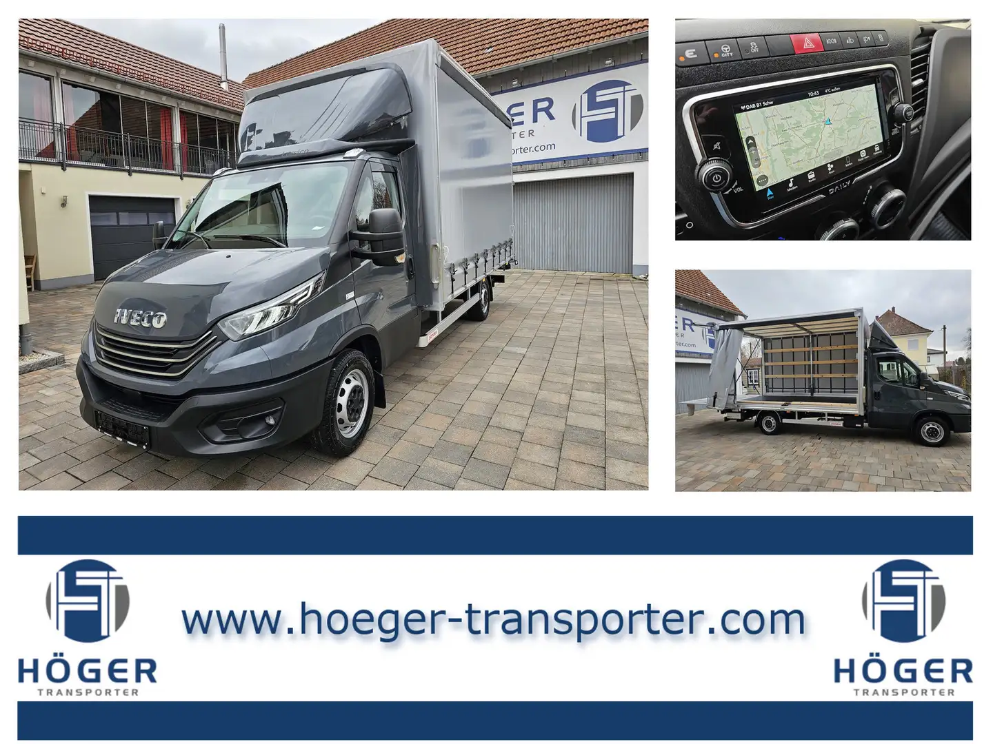 Iveco Daily 35S18 3.0 Pritsche Plane Ladebordwand AHK Grau - 1
