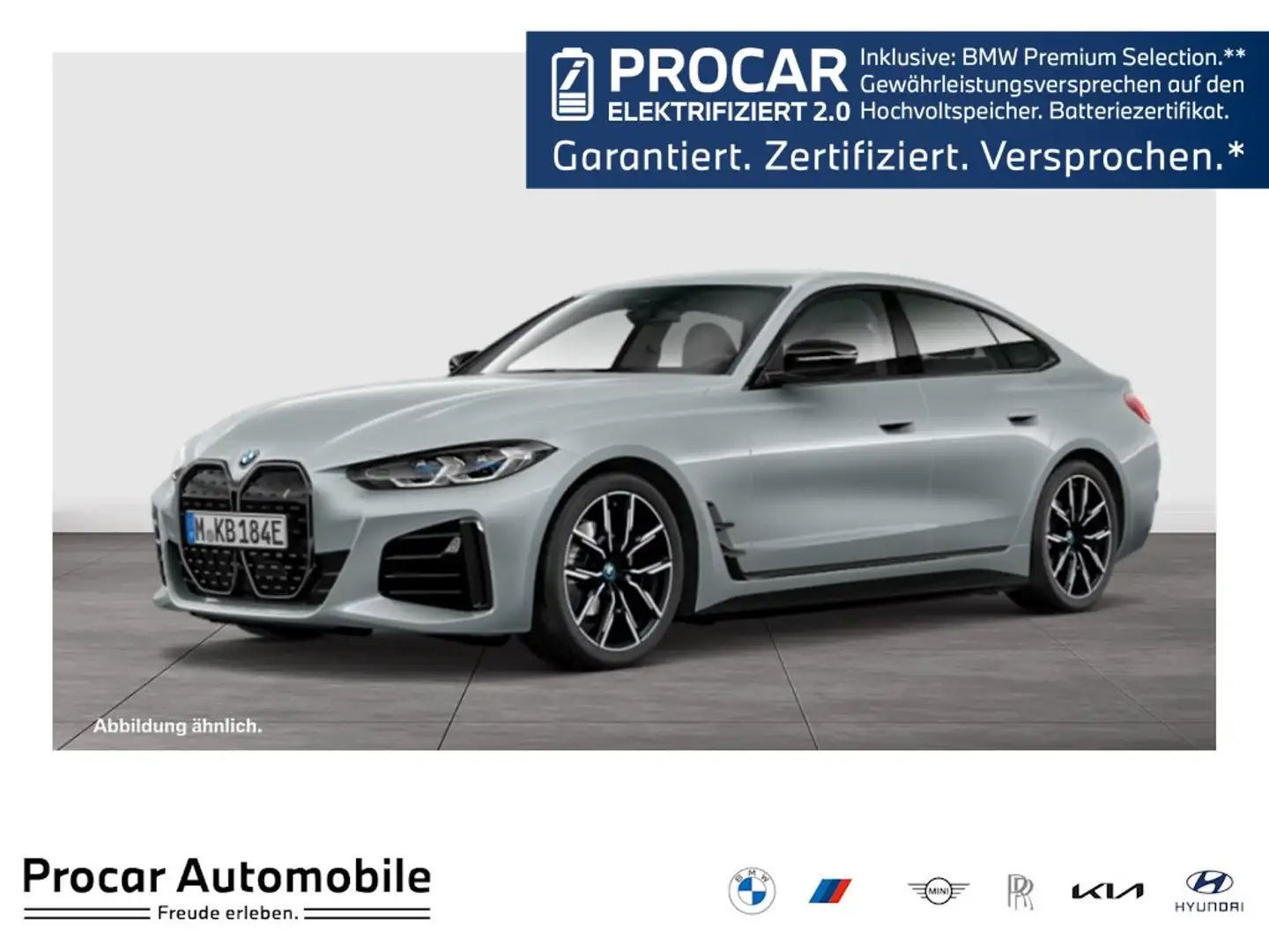 BMW i4 eDrive40 Gran Coupé M Sport ACC AHK RFK NAVI Grau - 1