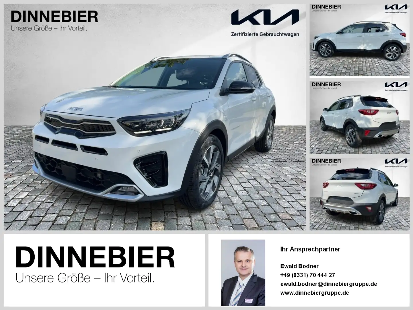 Kia Stonic GT-Line Glasdach+LED+Kamera+Navi+SHZ Blanc - 1