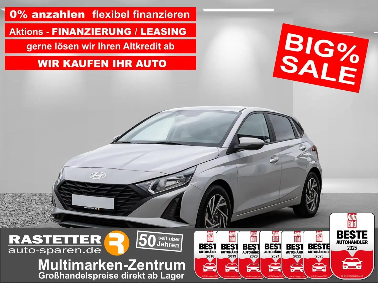Hyundai i20 5Jahre+Navi+virtCP+Kamera+SHZ+PDC+Privacy+Klimaaut Grau - 1