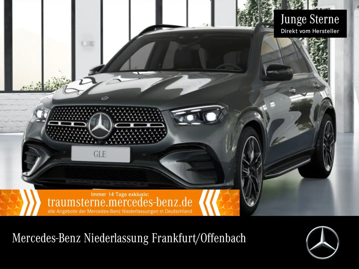 Mercedes-Benz GLE 350 de 4M AMG+NIGHT+PANO+360+AHK+MULTIBEAM+9G Gris - 1