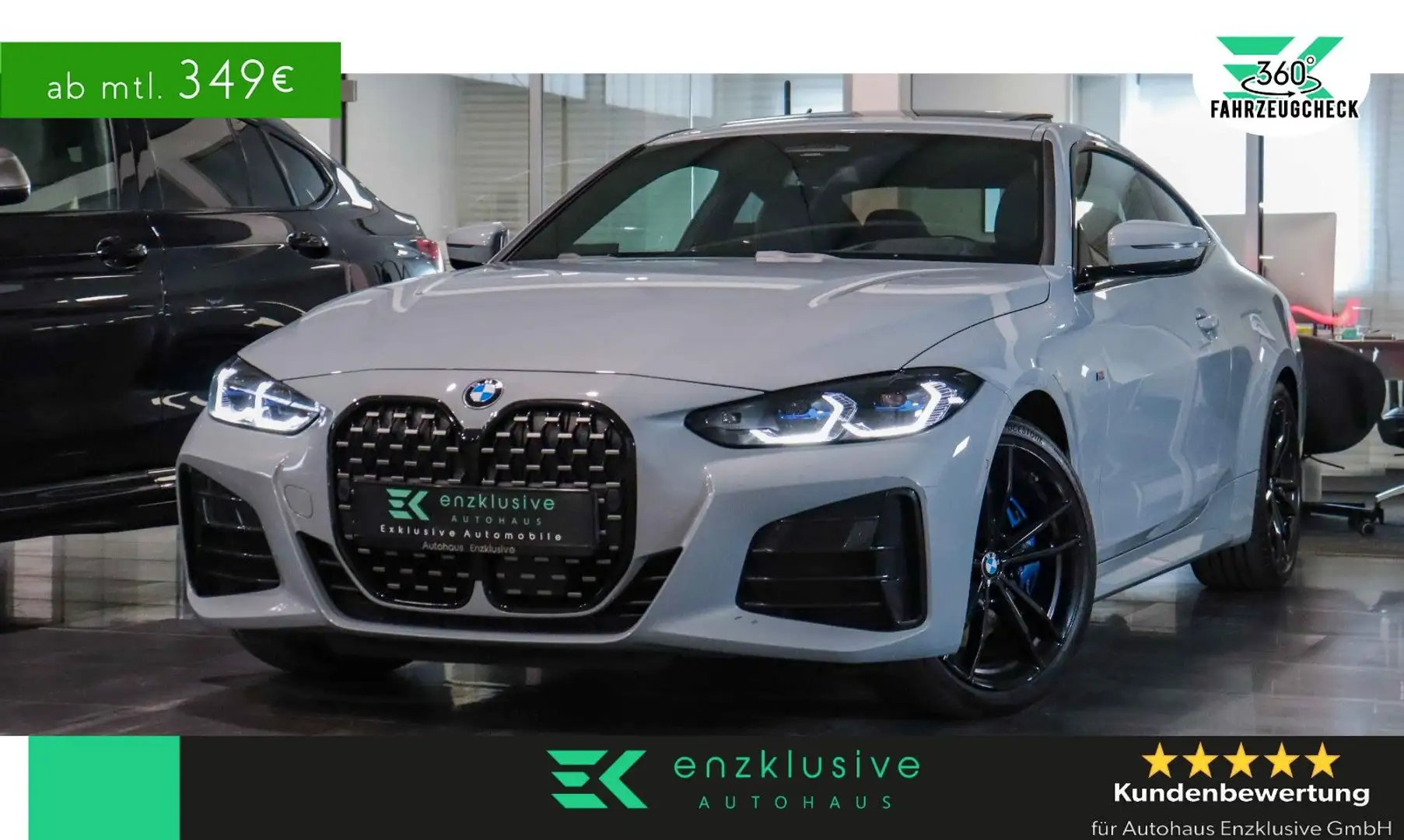 BMW M440d xD Coupé LASER*HuD*CARBON*GLASDACH*AHK*KAM Grau - 1