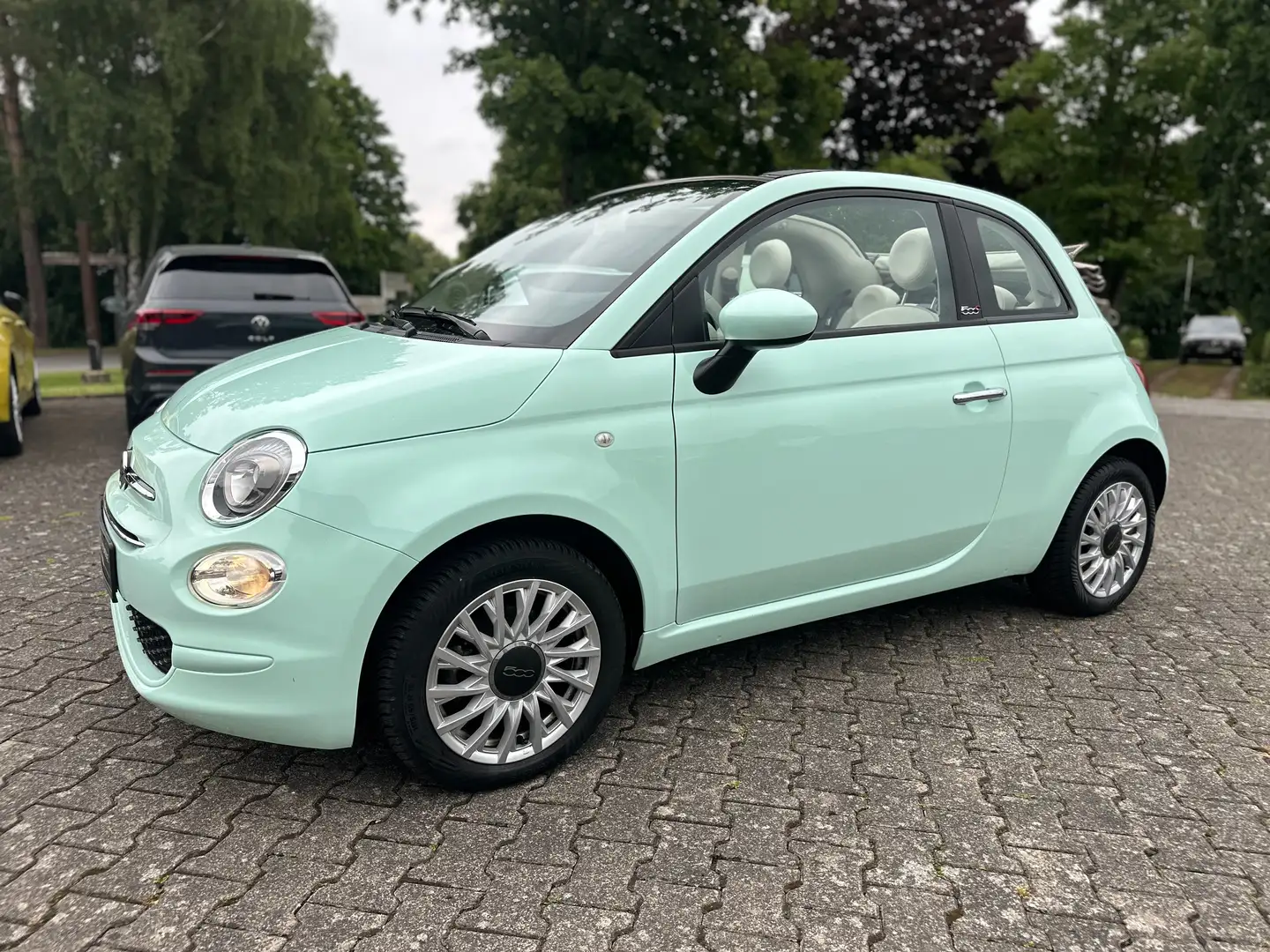 Fiat 500C Lounge schöne und seltene Außenfarbe! Vert - 1