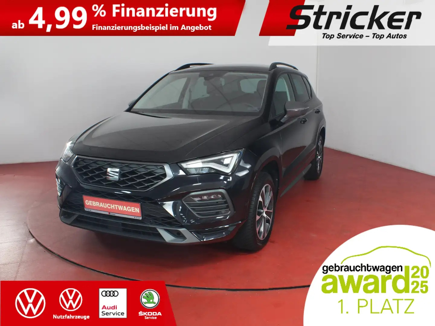 SEAT Ateca FR 2.0 TDI 299,-ohne Anzahlung Kamera DAB Schwarz - 1