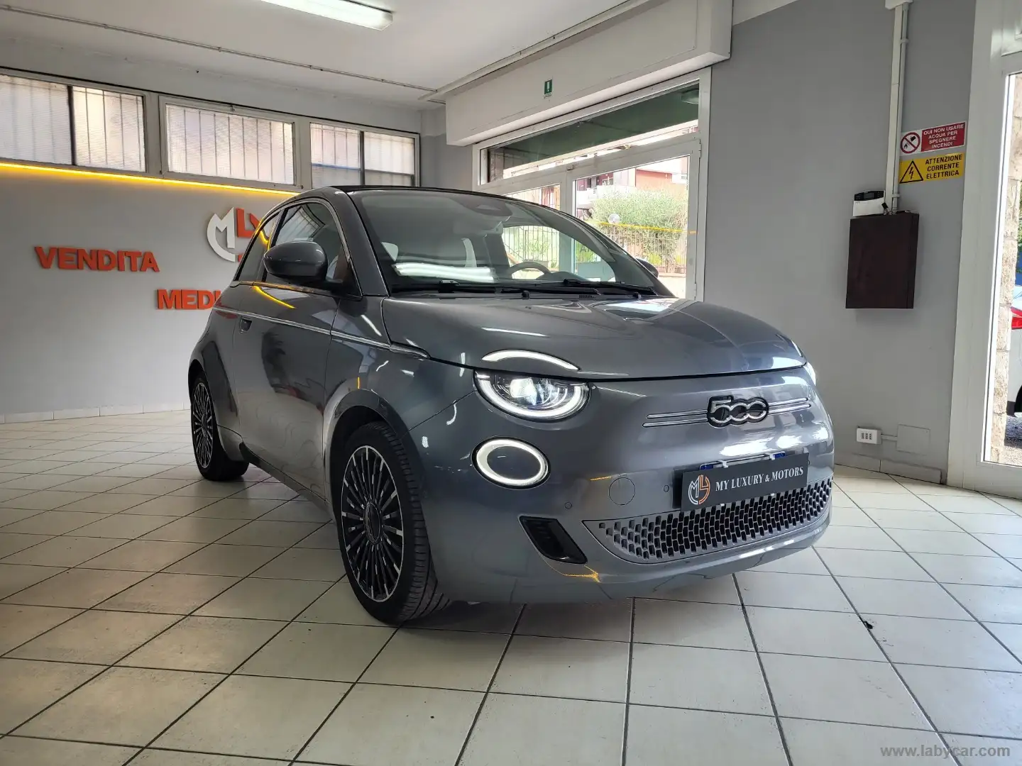 Fiat 500e E La Prima Cabrio 42 kWh UNIPRO*CERT Grigio - 1