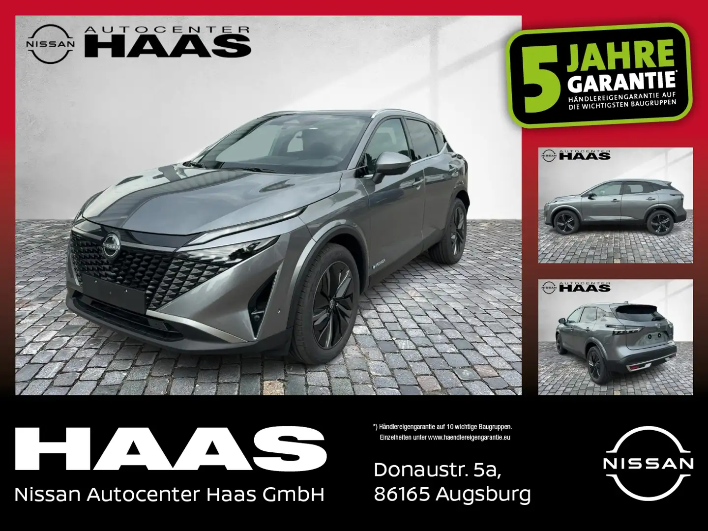 Nissan Qashqai 1.5 VC-T Tekna e-Power Matrix+ACC+LED+LM Grijs - 1