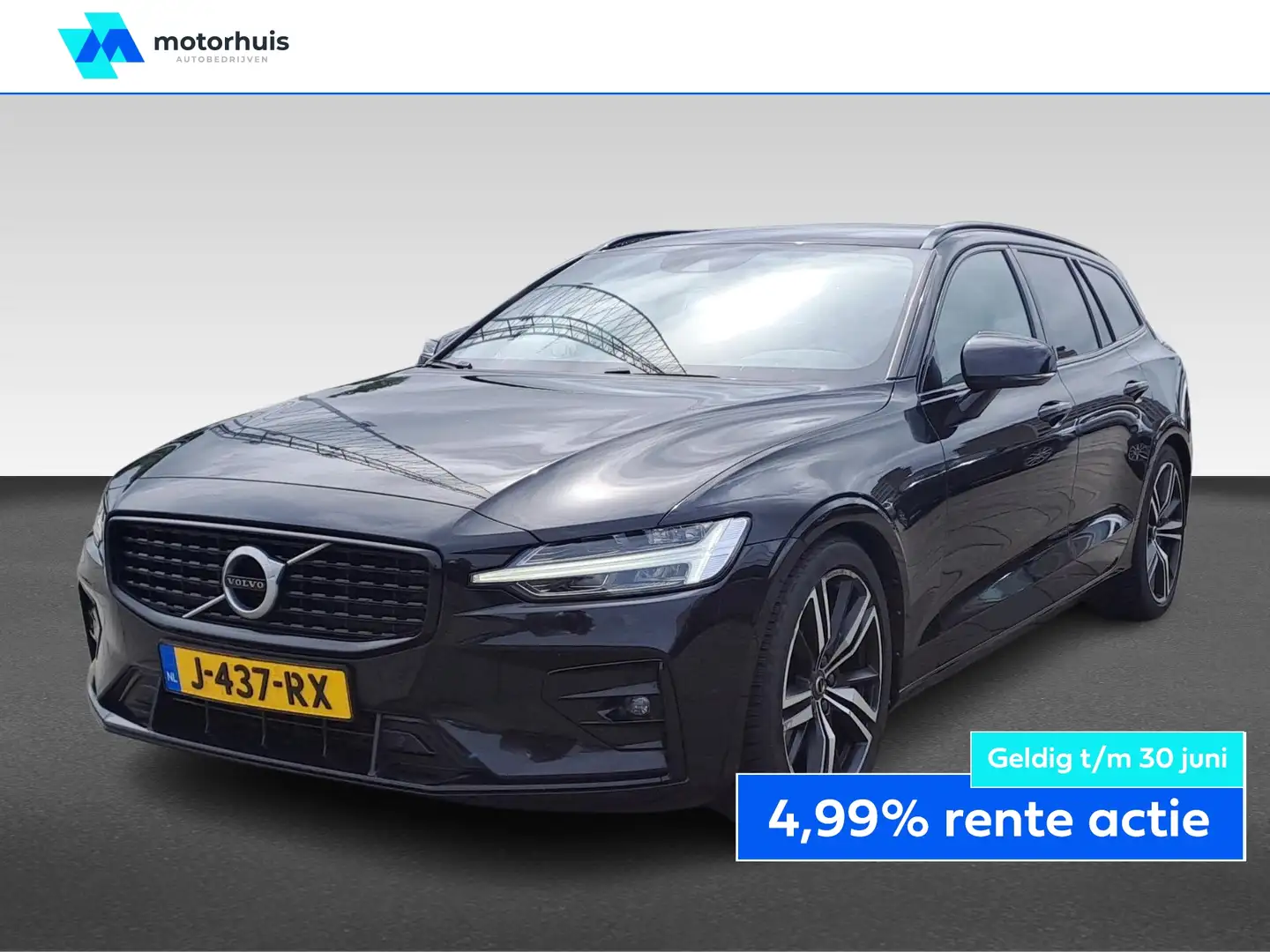 Volvo V60 B4 197pk Geartronic Automaat Mild Hybrid R-Design Noir - 1
