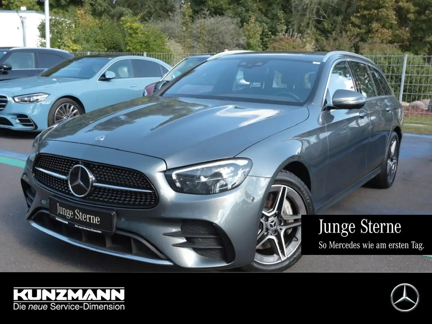 Mercedes-Benz E 300 de 4M T AMG MBUX Distronic Schiebedach SHZ Grau - 1