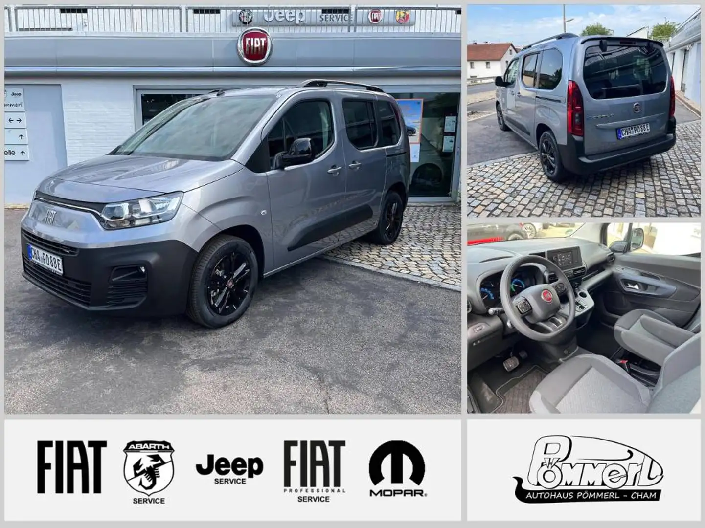 Fiat E-Doblo 50kWh mit AHK und M+S Серый - 1