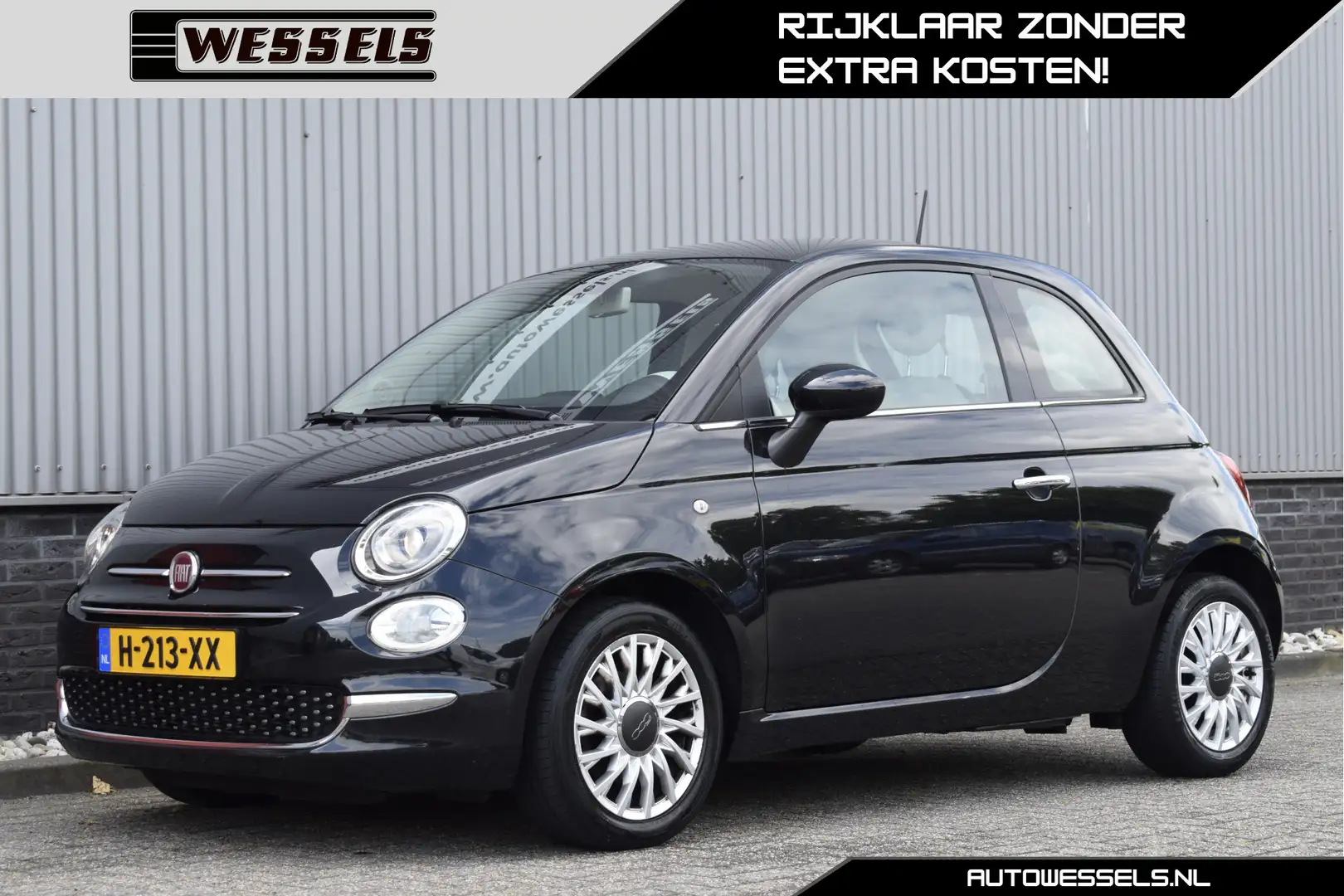 Fiat 500 1.2 Lounge Facelift, Navi, DAB, Bluetooth, Elek. r Zwart - 1