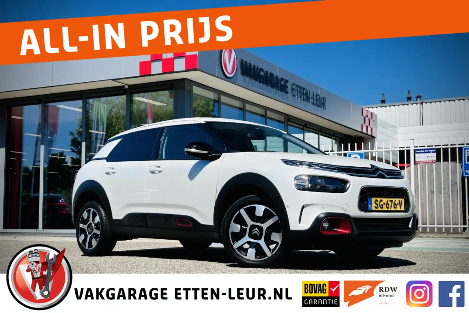 Citroen C4 Cactus 1.2 130PK Shine / PANO / CAMERA / CLIMA / CRUISE Weiß - 1