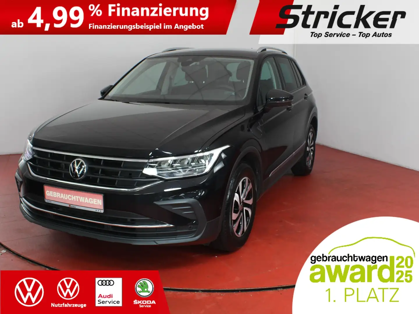 Volkswagen Tiguan Active 1.4TSI  eHybrid DSG 279,-ohne Anzahlung Na Schwarz - 1