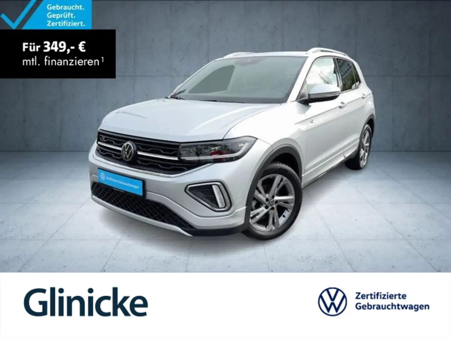 Volkswagen T-Cross R-Line 1.5 TSI DSG AHK/Matrix/Nav/Kam/AC Silber - 1