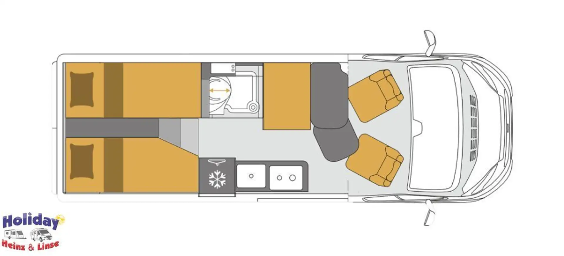 Mooveo VAN 63EB Automatik, Dieselheizung Grau - 2