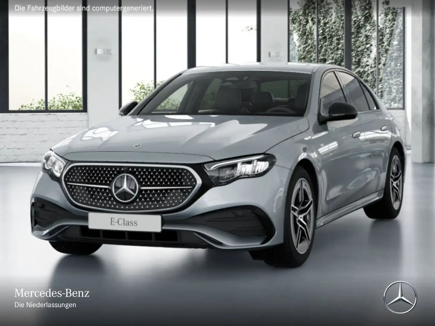 Mercedes-Benz E 300 de Hybrid AMG 360° Distr. LED AHK Night PTS Silber - 2