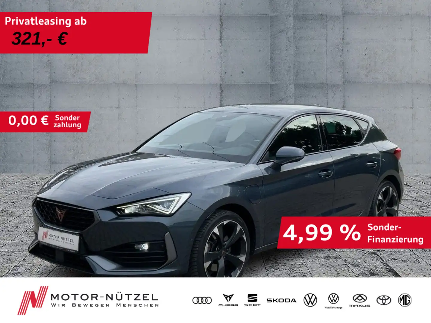 CUPRA Leon 1.4 TSI e-Hybrid LED+NAVI+GRA+DAB+APP+18Z. Grau - 1