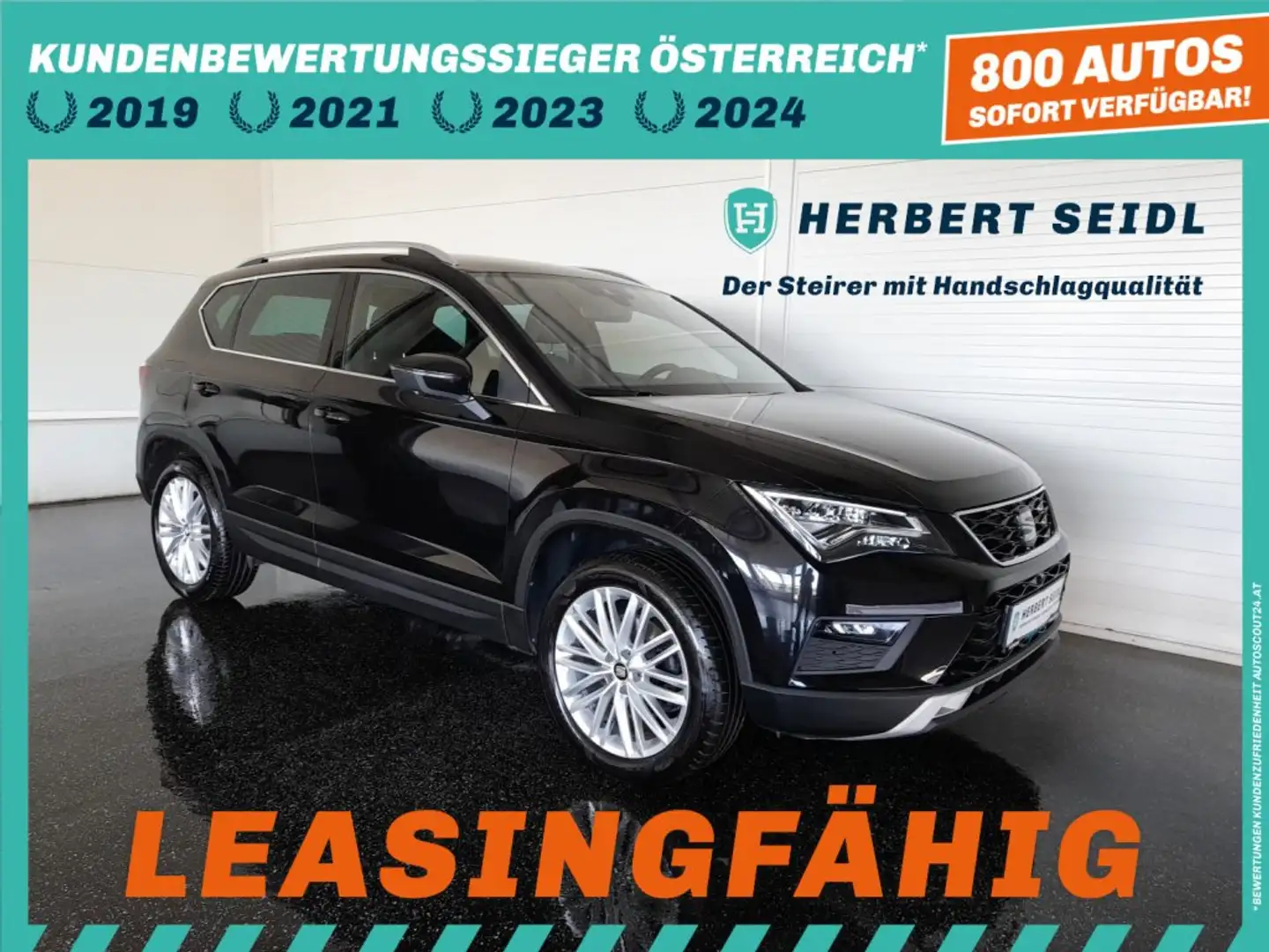 SEAT Ateca XCELLENCE 4x4 2,0 TDI DSG *18 ZOLL / VOLL-LED / NAVI / 360°KAMERA / TEMPOMAT / SHZG / BEATS* Schwarz - 1
