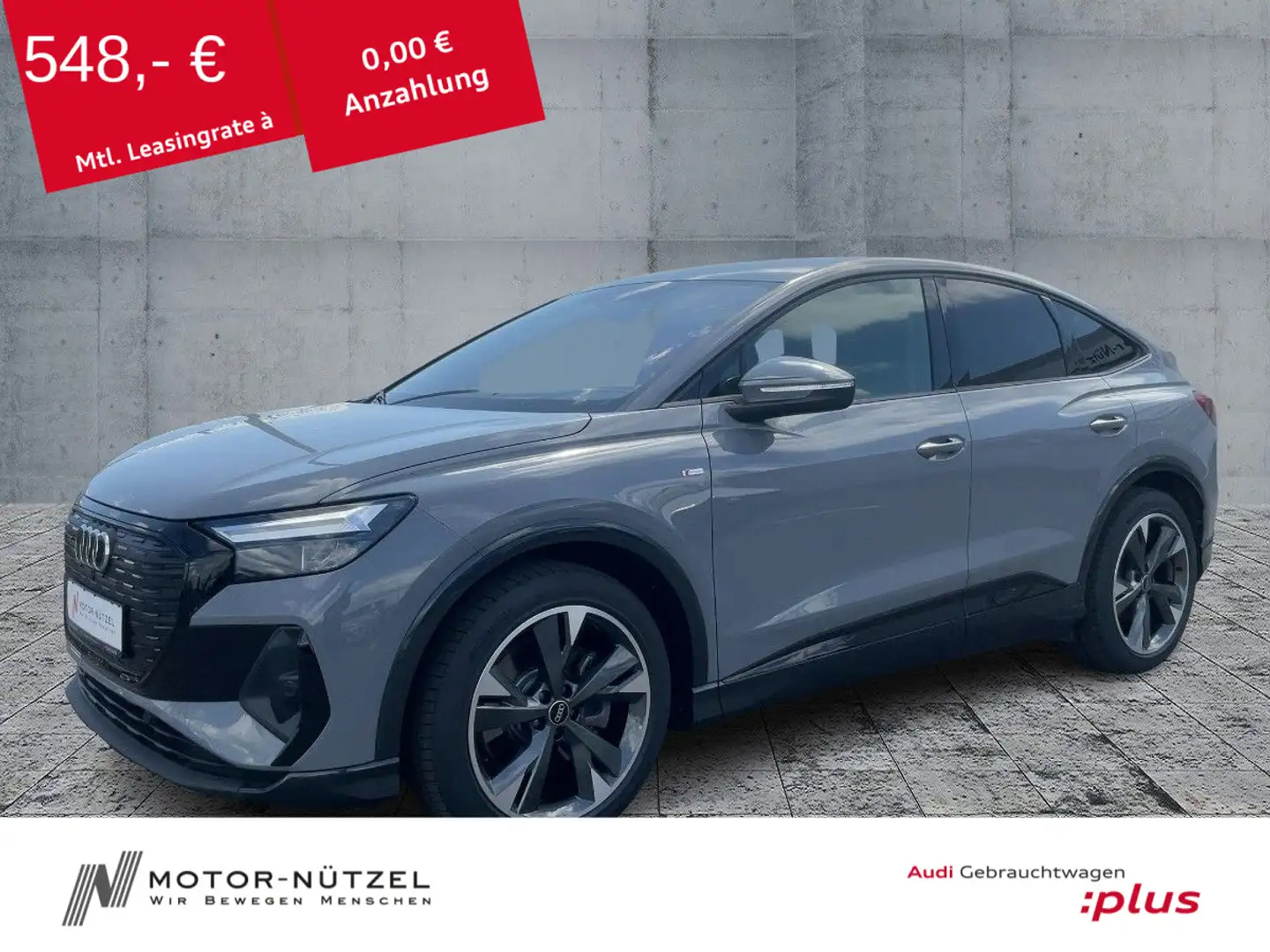 Audi Q4 e-tron 55 QU S-LINE LED+NAV+HuD+AHK Grau - 1