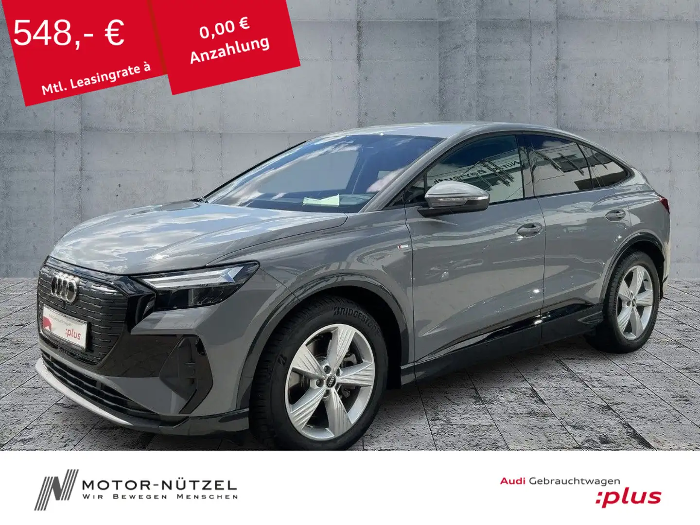 Audi Q4 e-tron 55 QU S-LINE LED+NAV+HuD+AHK Grau - 1