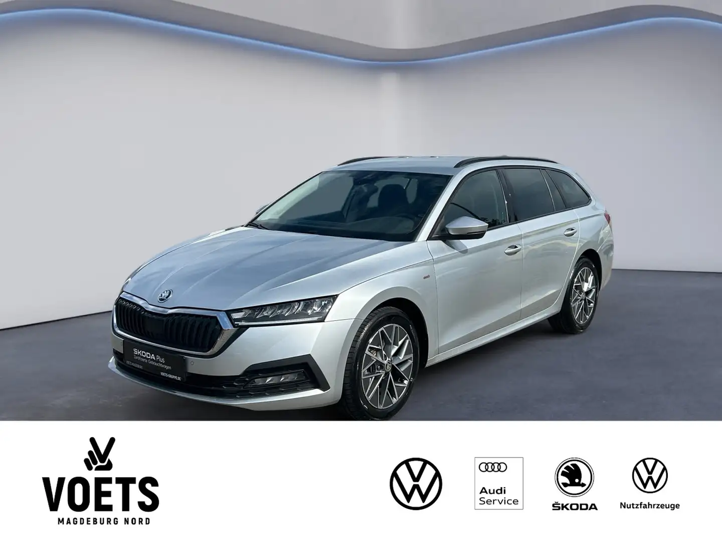 Skoda Octavia Combi 2.0TDI AMBITION DSG LED+Navi+PDC Argent - 1