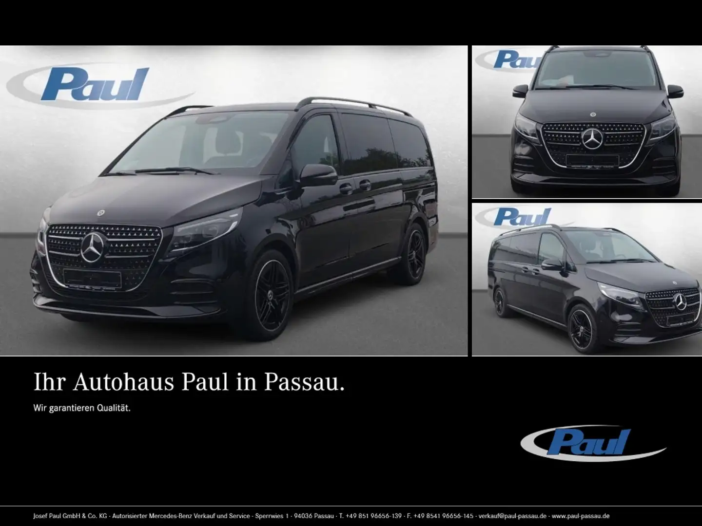 Mercedes-Benz V 250 Avantgarde AMG+Pano+Airmatic+Distr+Sitzluft Noir - 1