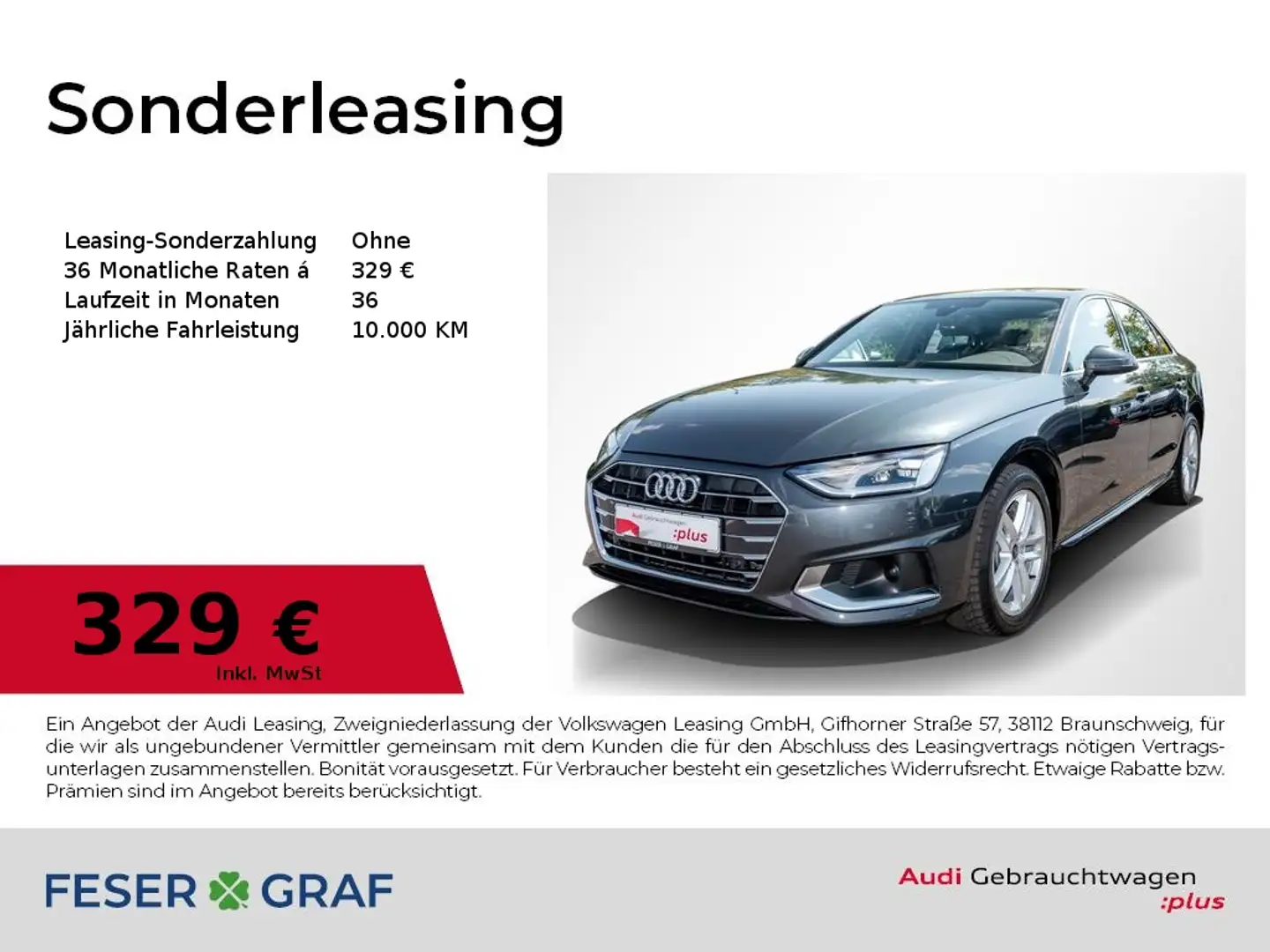Audi A4 Limo 35 TDI S tronic /LED/Navi+/Kamera Grau - 1