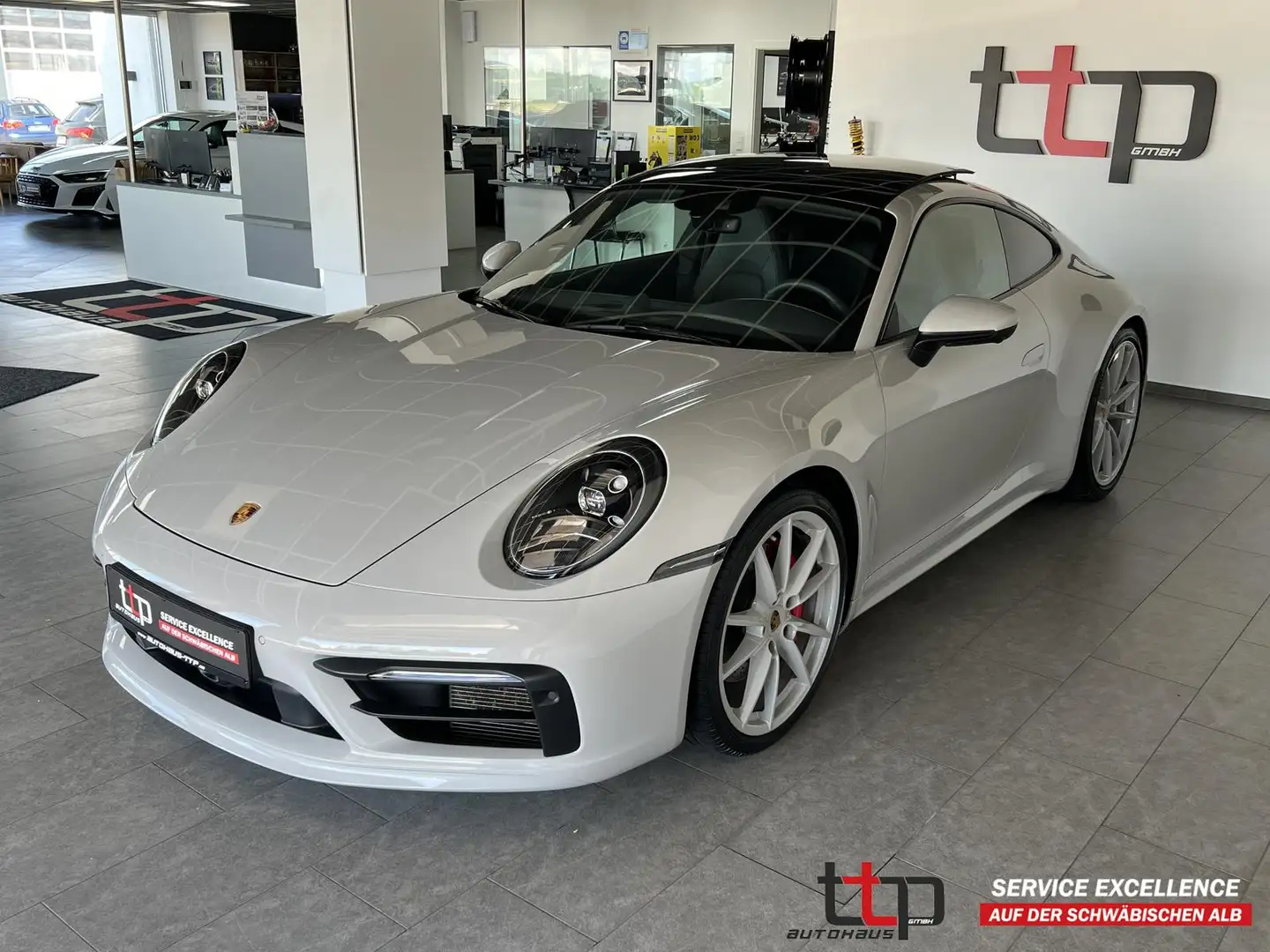 Porsche 992 Carrera 4S KREIDE Schiebedach 360° Memory Grey - 1
