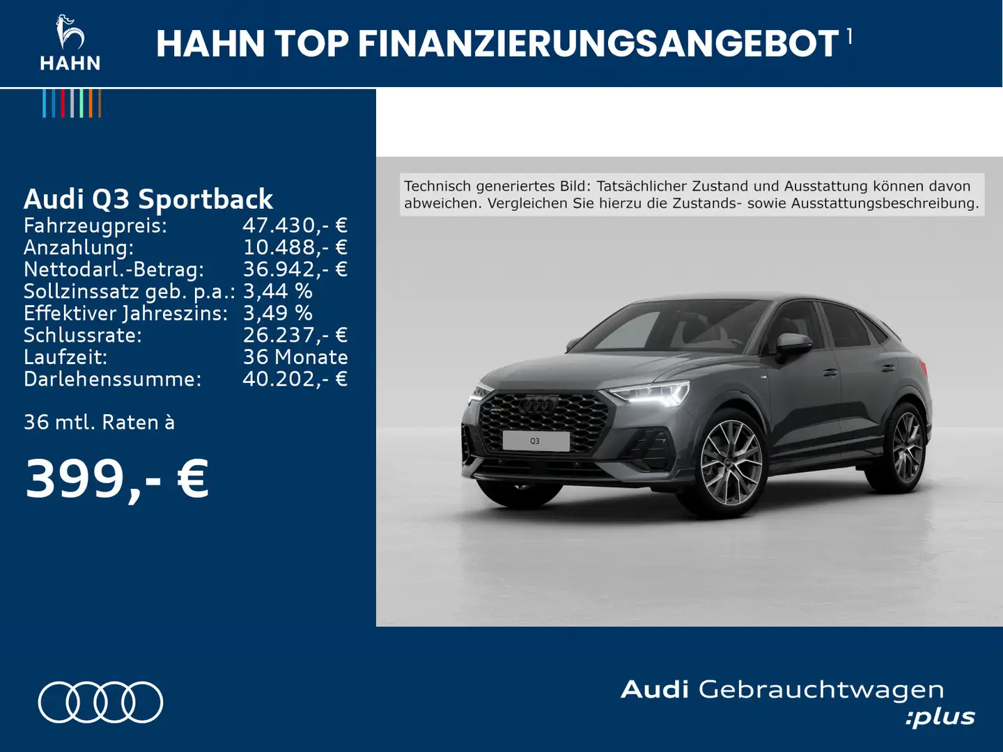 Audi Q3 40 TFSI qu.S-trc S line AHK LED CAM Grau - 2