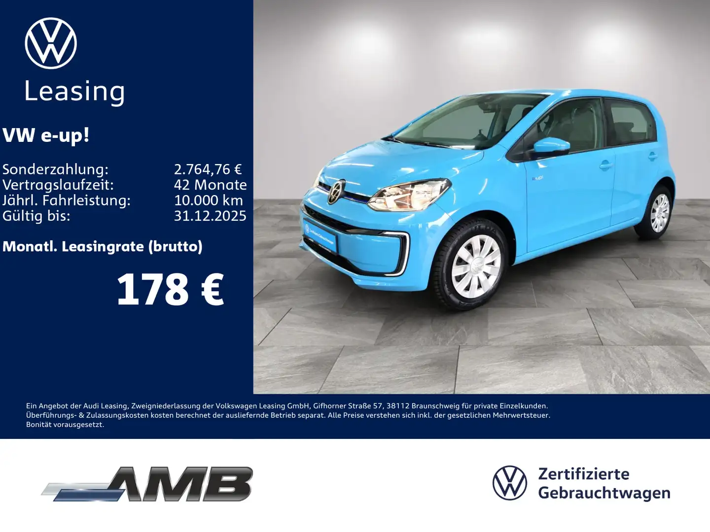 Volkswagen e-up! Navi/Climatronic Blau - 1