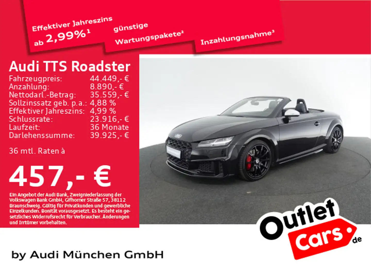 Audi TTS TFSI qu. S tronic Navi+/Kamera/PDC+ Schwarz - 1