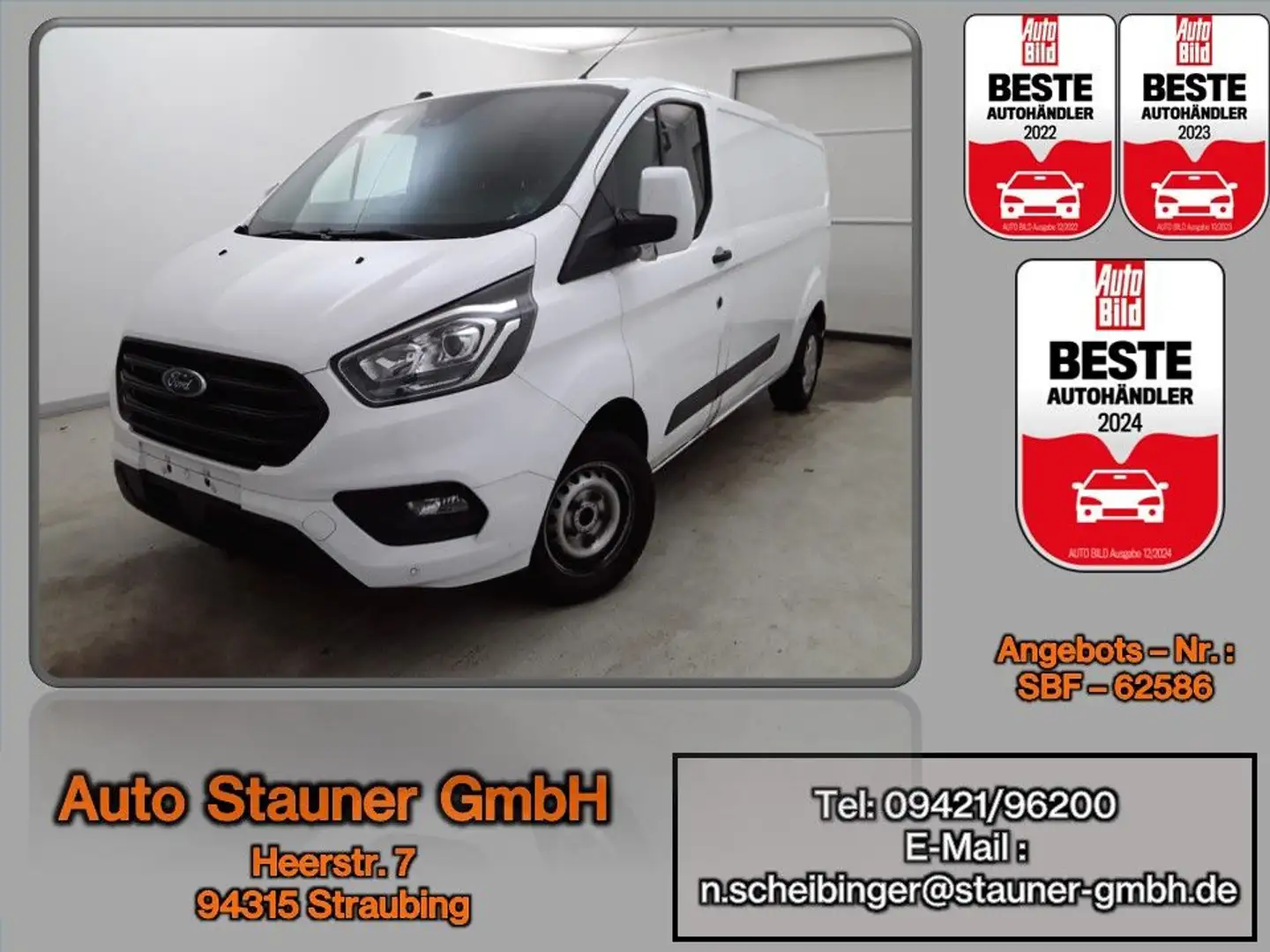 Ford Transit Custom Kasten 300 L2 Trend/AHK/KAMERA/SH Weiß - 1