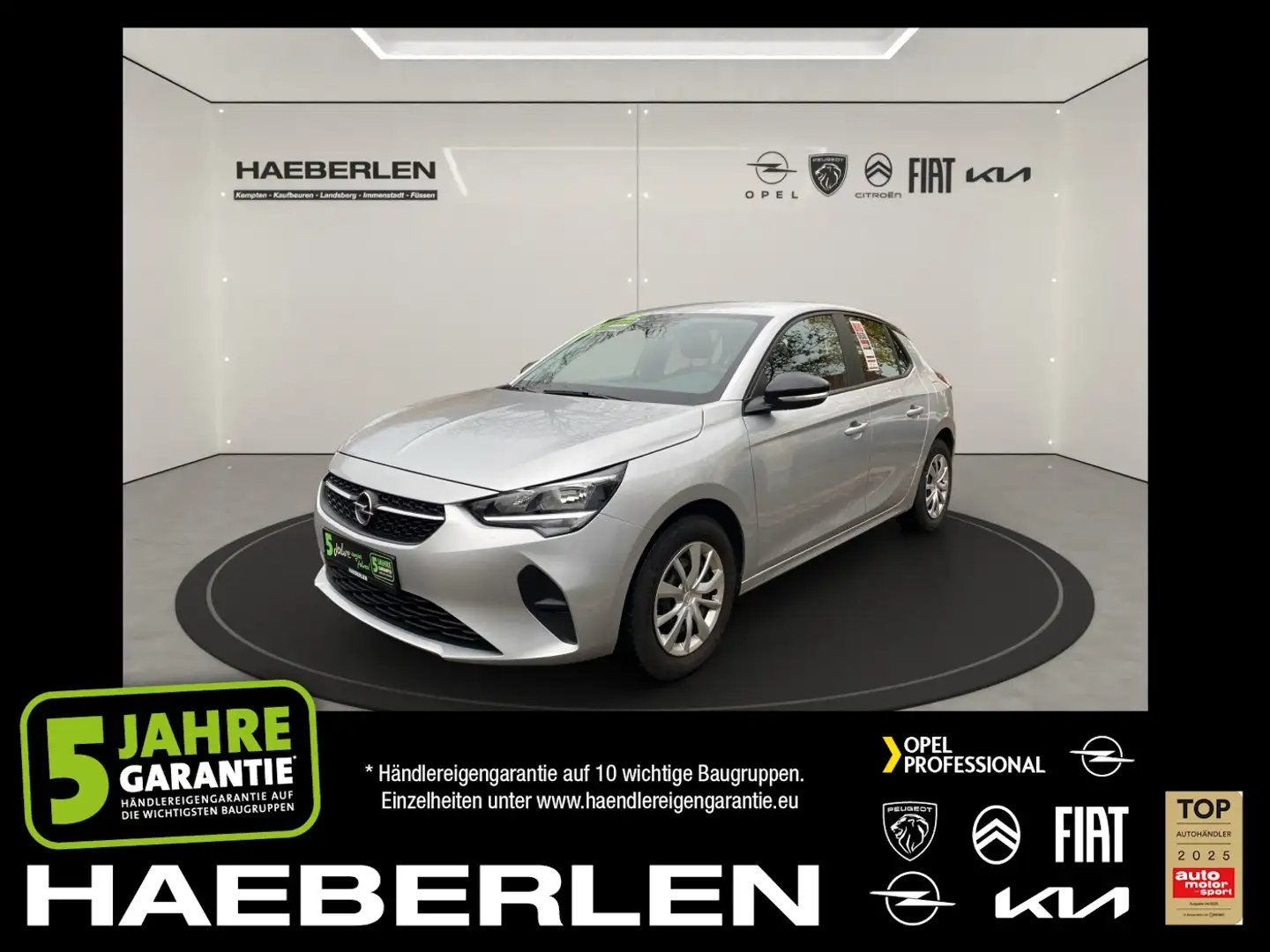 Opel Corsa F 1.2 Edition Klima*Tempomat*DAB+*Bluetooth Zilver - 1