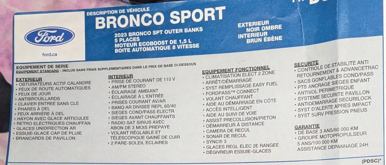 Ford Bronco Sport снимка Ford Bronco Sport