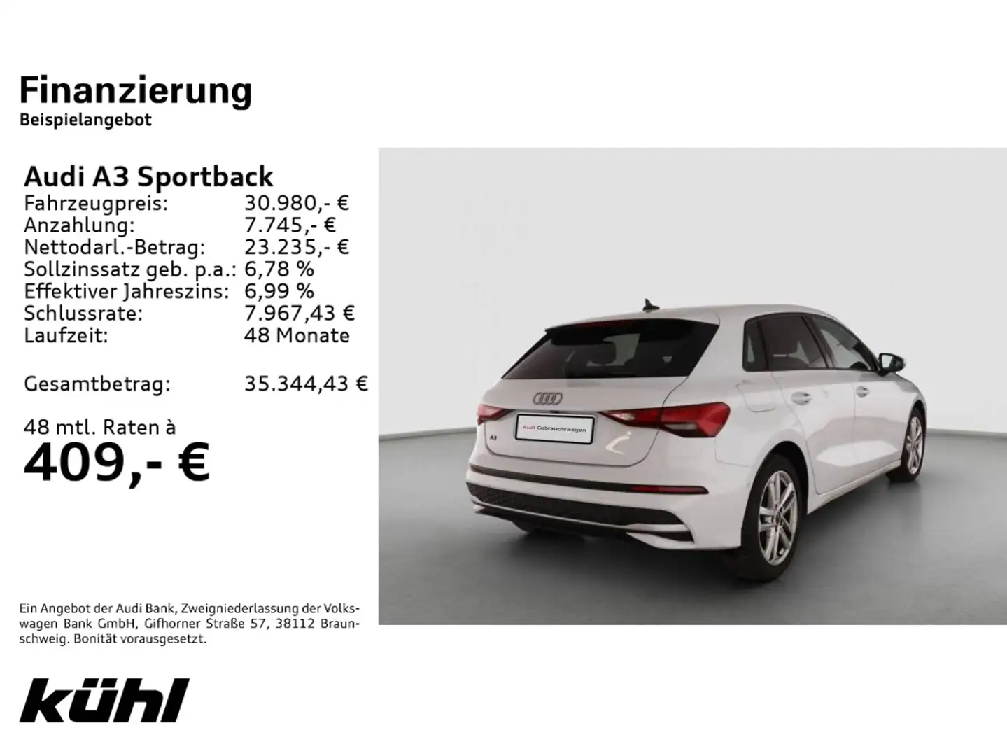 Audi A3 35 TFSI advanced ACC/Kamera/Navi Weiß - 2