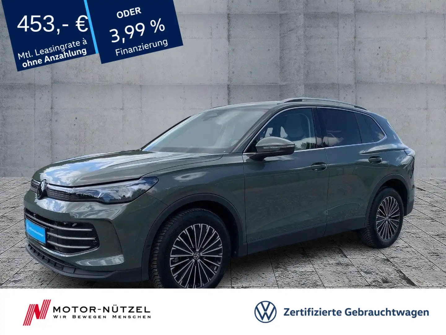 Volkswagen Tiguan 1.5 eTSI DSG ELEGANCE 5JG+IQ+NAVI+AHK+HuD Grün - 1