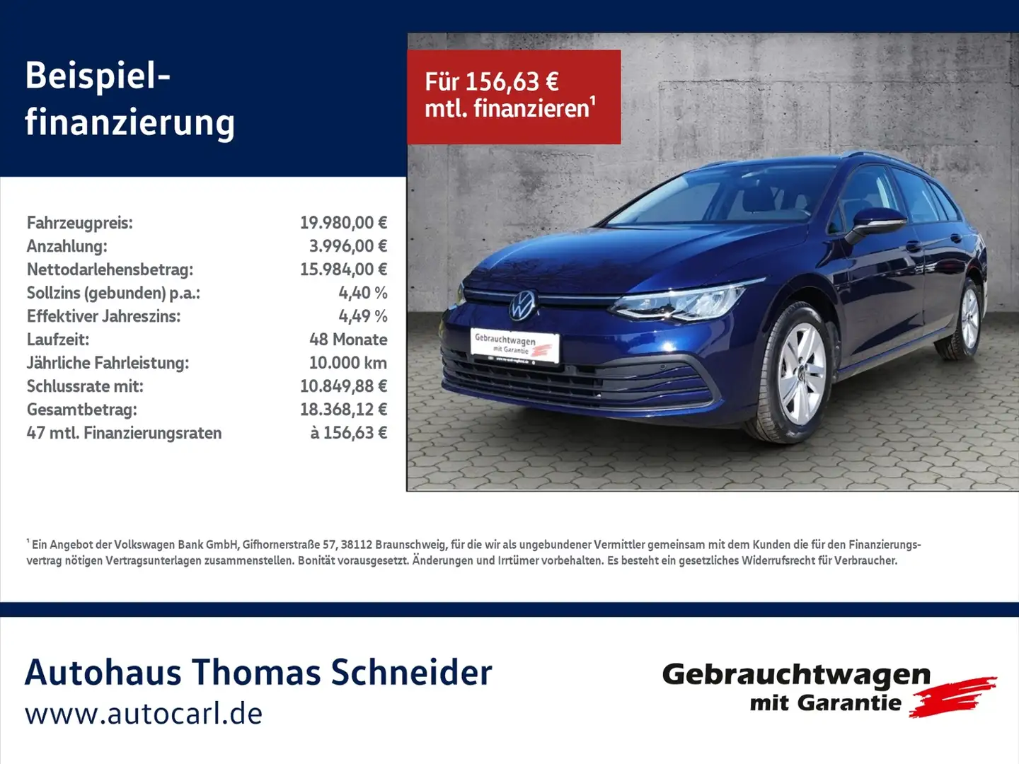 Volkswagen Golf Variant VIII Variant Life 2.0 TDI DSG BusinessPrem./NAV/A Bleu - 1