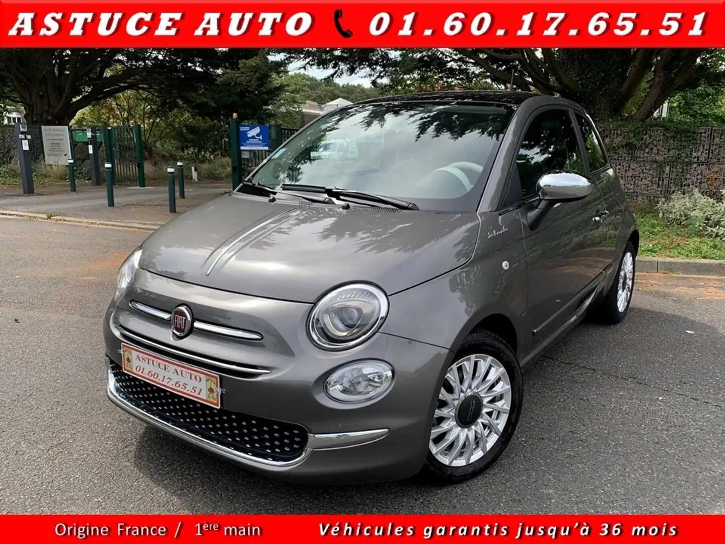 Fiat 500e 1.2 8V 69CH ECO PACK LOUNGE Gris - 1