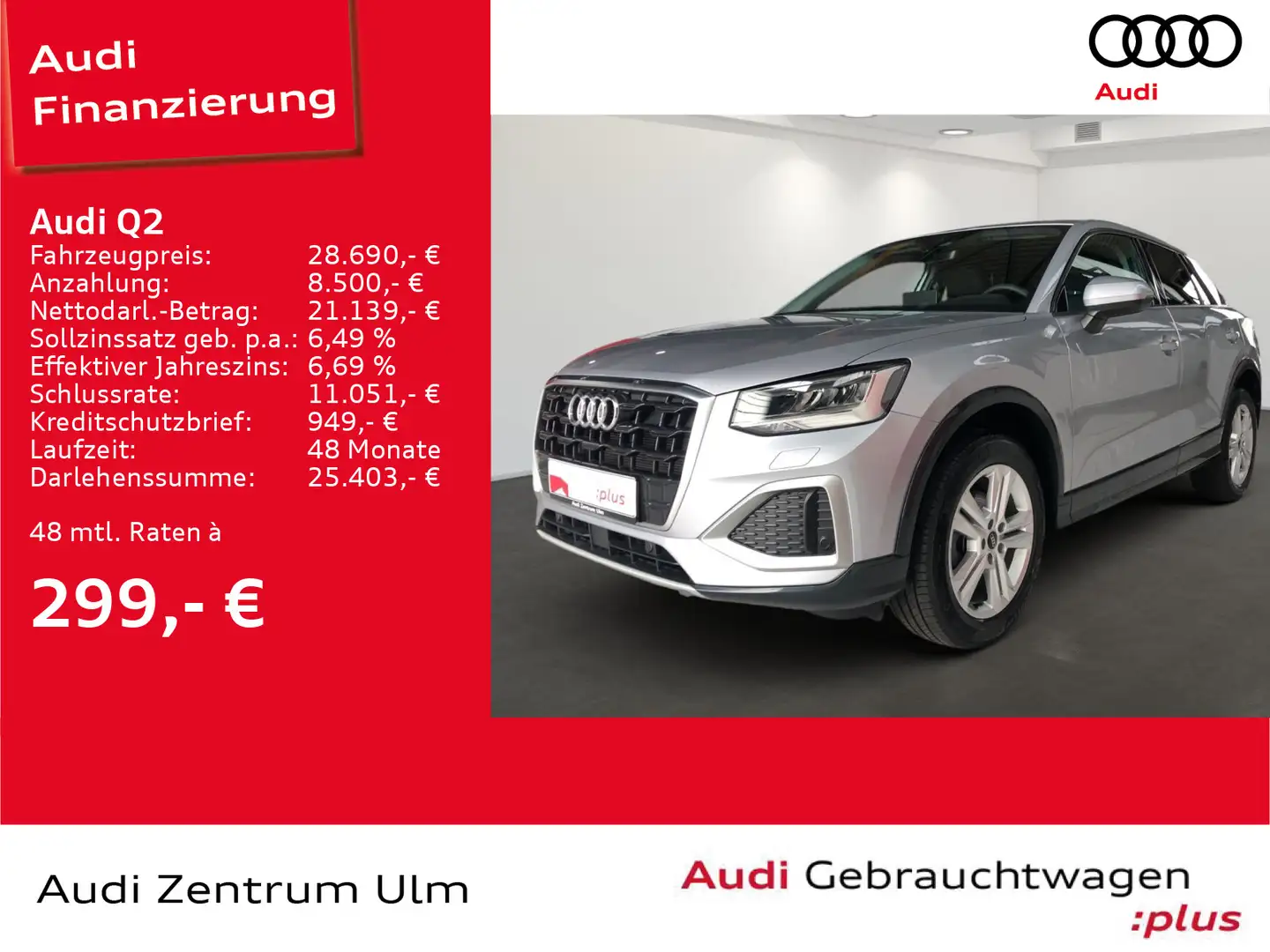 Audi Q2 advanced 30 TFSI AHK NAV+ E-KLAPPE Stříbrná - 1