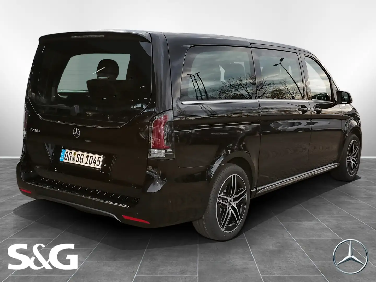 Mercedes-Benz V 250 d AVANTGARDE lang AMG MBUX+M-LED+3erSitzb Schwarz - 2