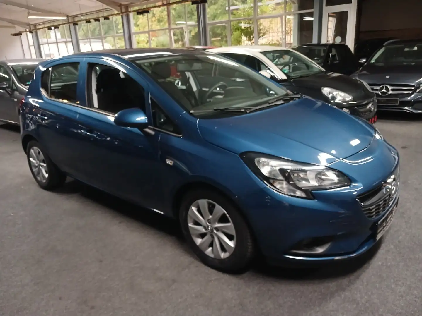 Opel Corsa E 1.4 AUTOMATIK SERVICE TÜV AU NEU Blauw - 2