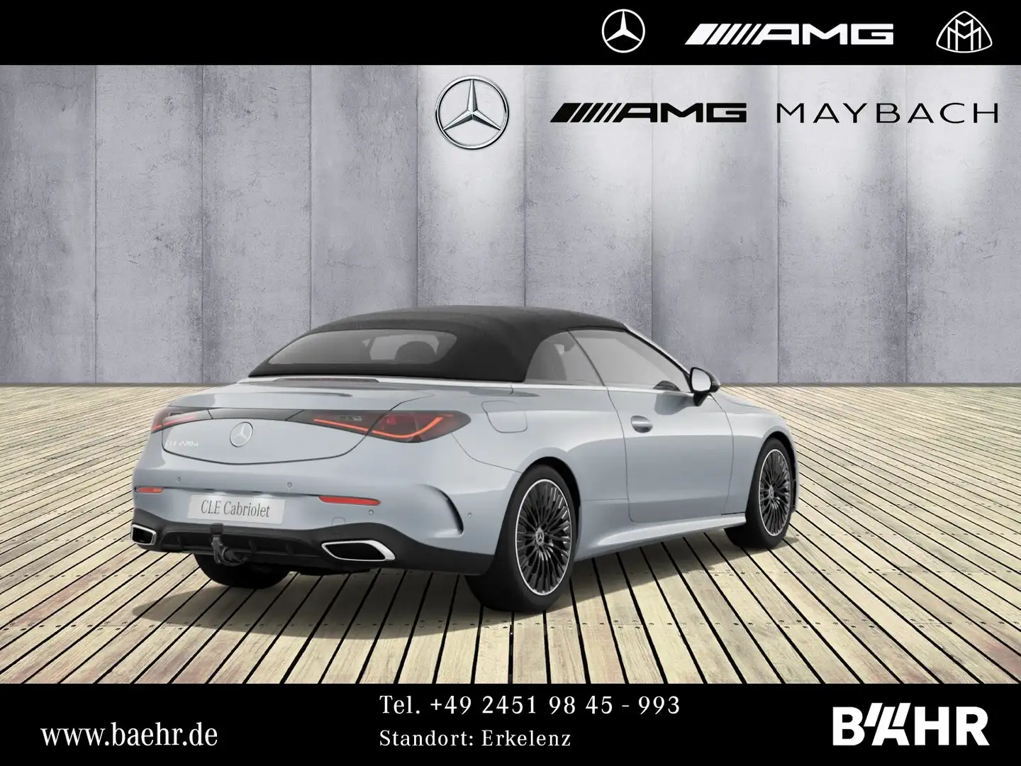 Mercedes-Benz CLE 220 CLE 220 d Cabrio AMG+Night/Burmester3D/AHK/360° Silber - 2