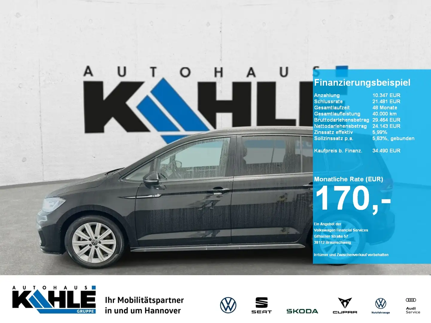Volkswagen Touran 1.5 TSI DSG Comfortline ACC RFK Klimaaut. Schwarz - 1